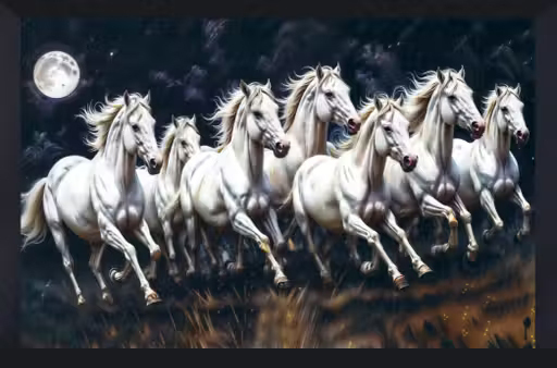 Sunrise 7 Running Horses Vastu Painting