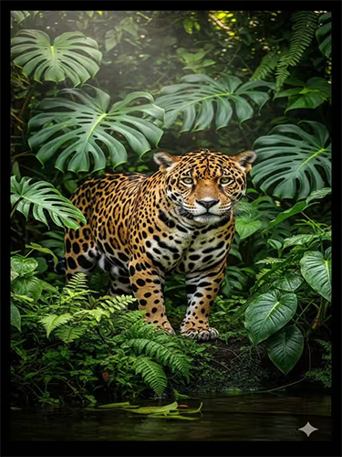 Majestic Roar Tigeres Wall Decorative A4 Size Photo Frame