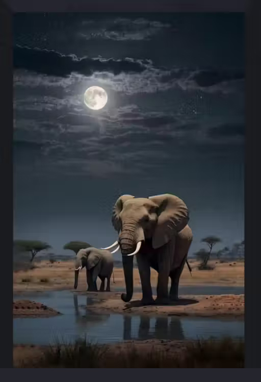 Hathi Frame Digital Reprint Photo Frame