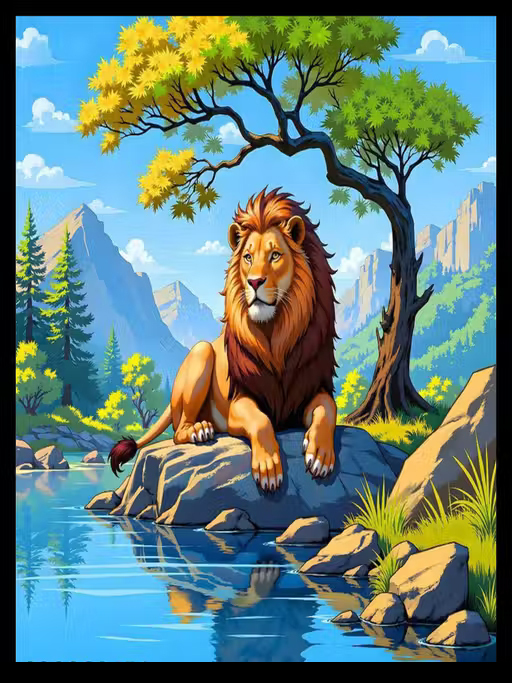 Majestic Roar Tigeres Wall Decorative A4 Size Photo Frame