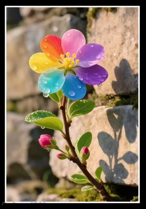 Floral Wall Art Photo Frame