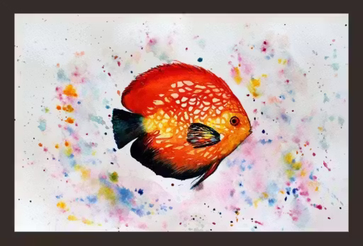 Fish Painting Photo Frame