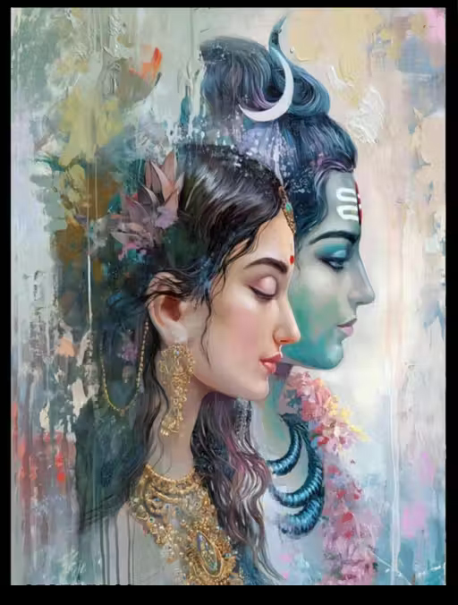 Shiv Parvati Photo Frame