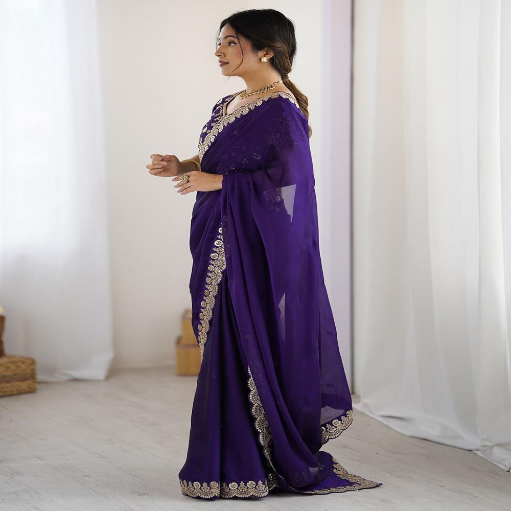 Purple Rohini Saree