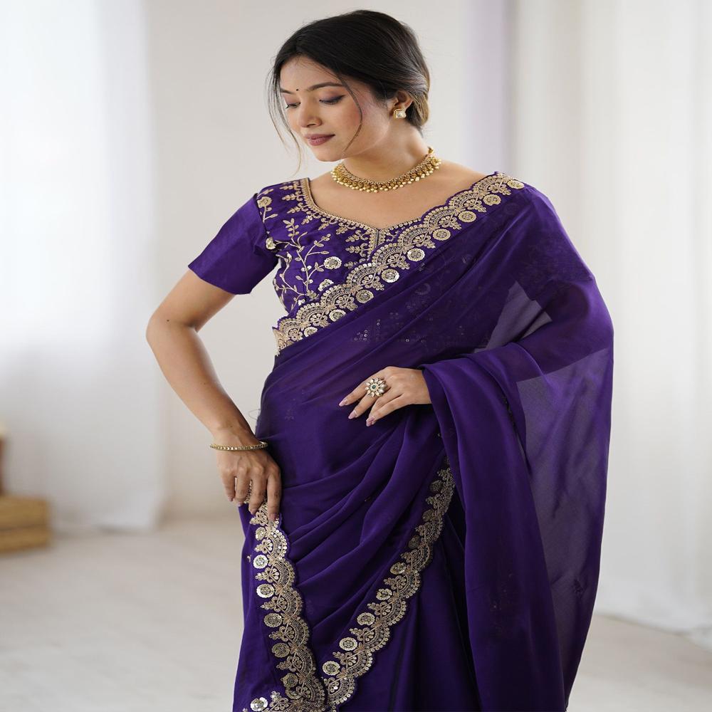 Purple Rohini Saree