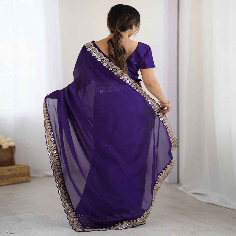 Purple Rohini Saree