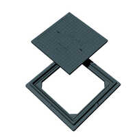 Gfrp Sealed Access Cover - Glass Fiber Reinforced Polymer 600x600 Mm Black/grey, Ip68 Sealed, Double Bolt Lock, 40 Tonne Load