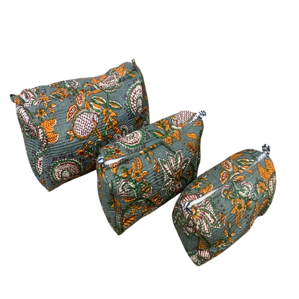 COTTON 3PC POUCH SET