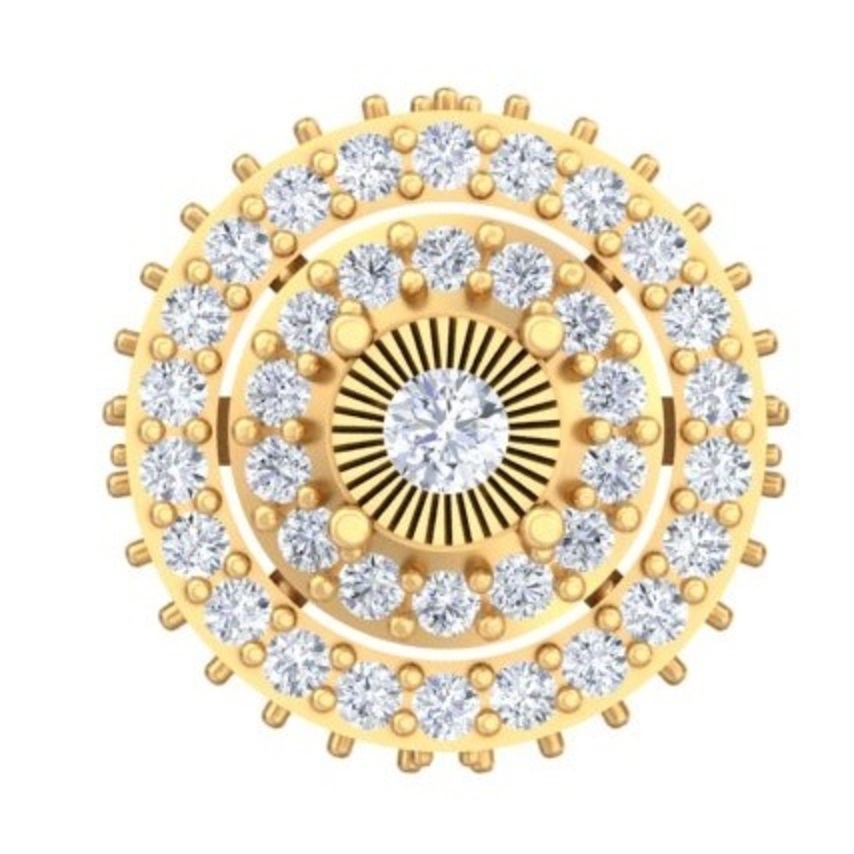 Multi-Tier Halo Cluster Stud Earrings