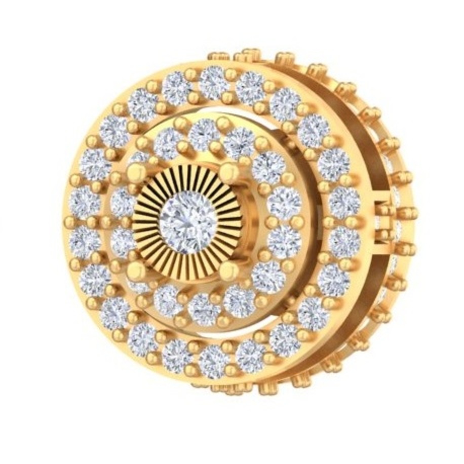 Multi-Tier Halo Cluster Stud Earrings