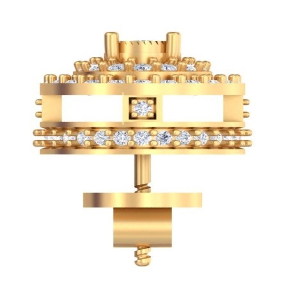 Multi-Tier Halo Cluster Stud Earrings