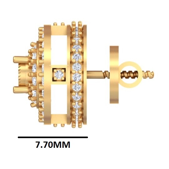 Multi-Tier Halo Cluster Stud Earrings