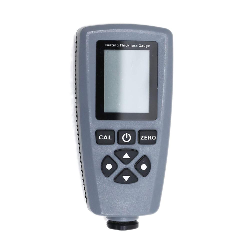 Coating Thickness Gauge With Measuring Range 2000 Micron - High-impact Plastic, 0-2000 Micron Range, Magnetic Induction & Eddy Current Sensors, Lcd Display With Backlight, Zero And Foil Calibration, Data Storage