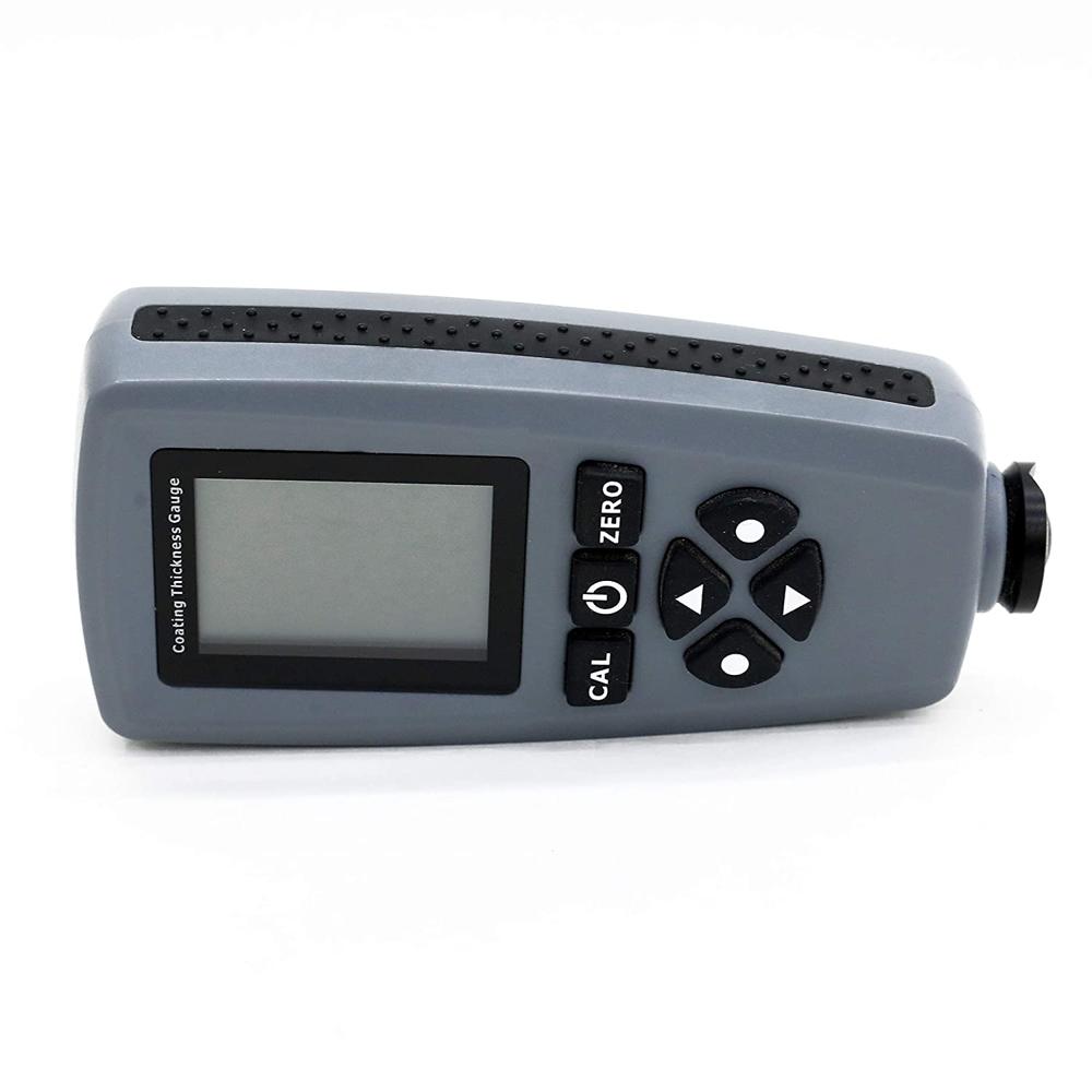 Coating Thickness Gauge With Measuring Range 2000 Micron - High-impact Plastic, 0-2000 Micron Range, Magnetic Induction & Eddy Current Sensors, Lcd Display With Backlight, Zero And Foil Calibration, Data Storage
