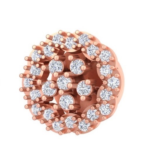 Scalloped Floral Cluster Stud Earrings