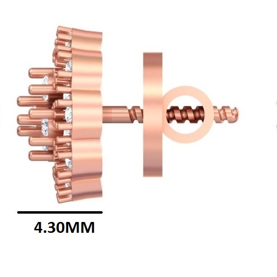 Scalloped Floral Cluster Stud Earrings