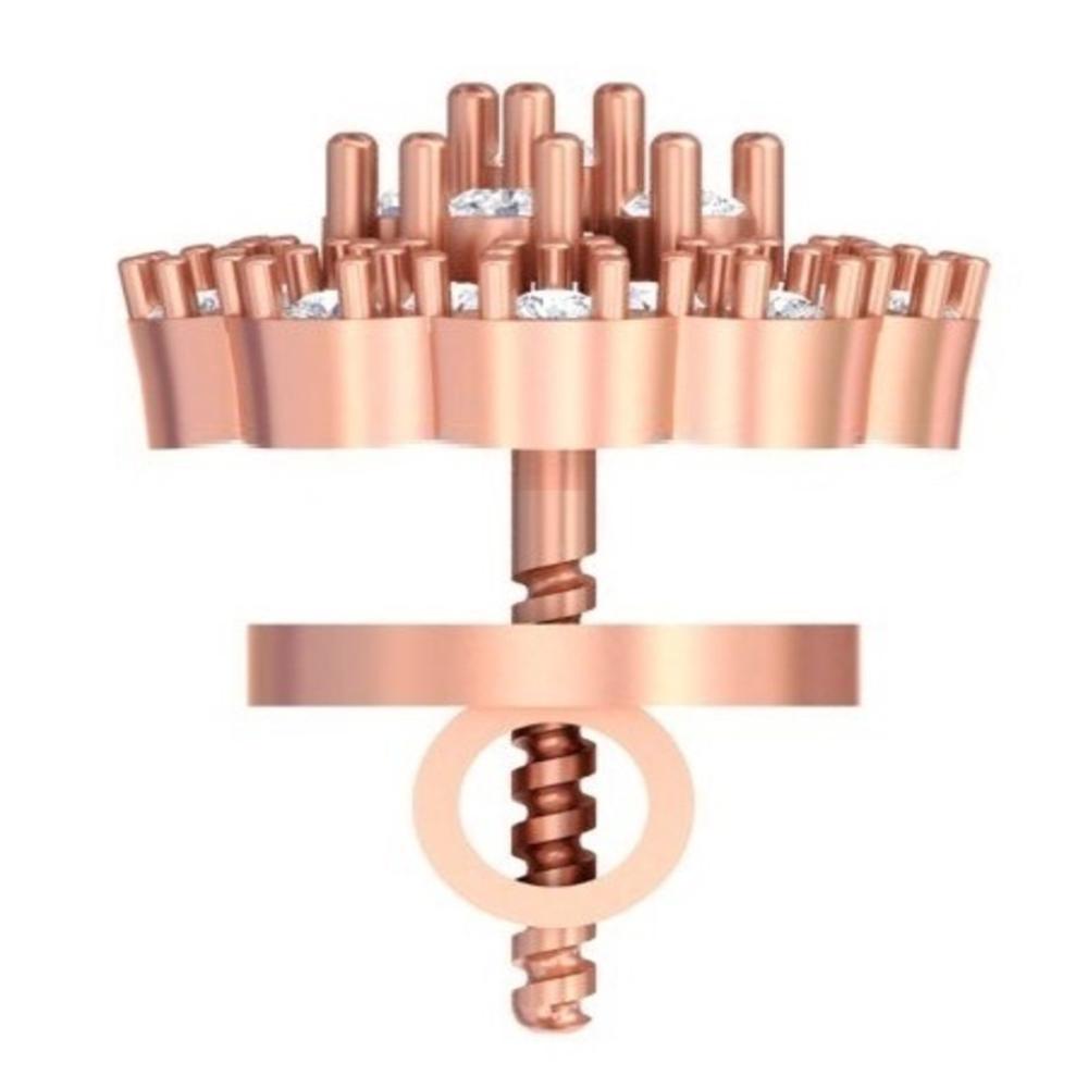 Scalloped Floral Cluster Stud Earrings