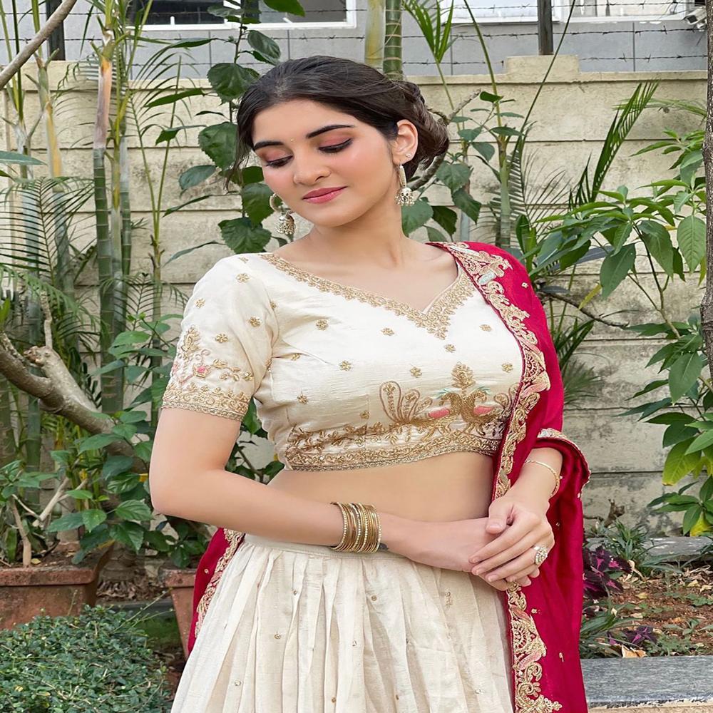 White Barati Lehenga