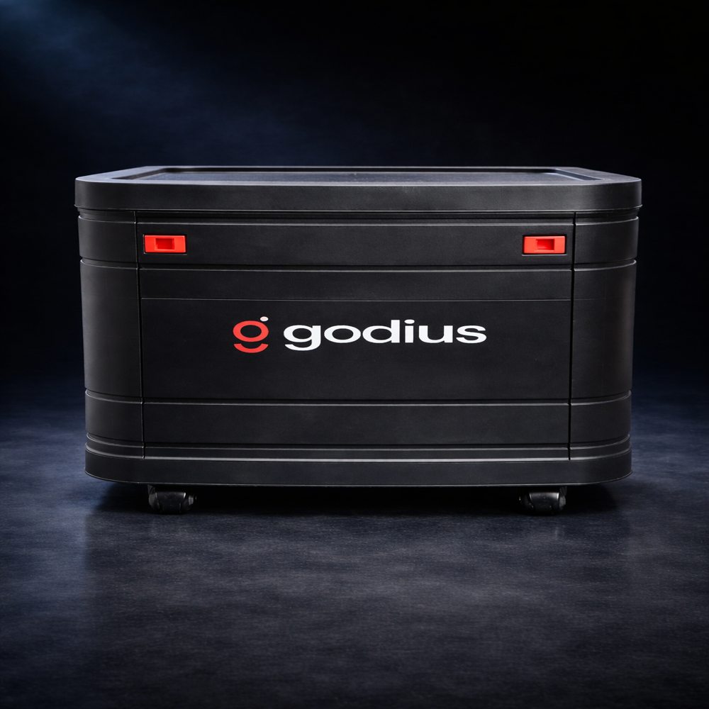 Godius Inverter Battery Trolley - Color: Black