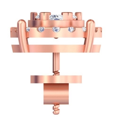 Double-Halo Cluster Illusion Stud Earrings