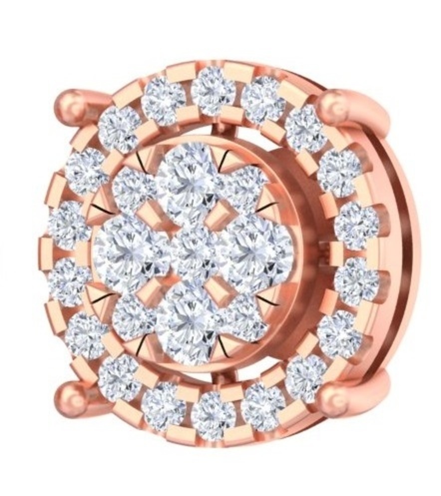 Double-Halo Cluster Illusion Stud Earrings