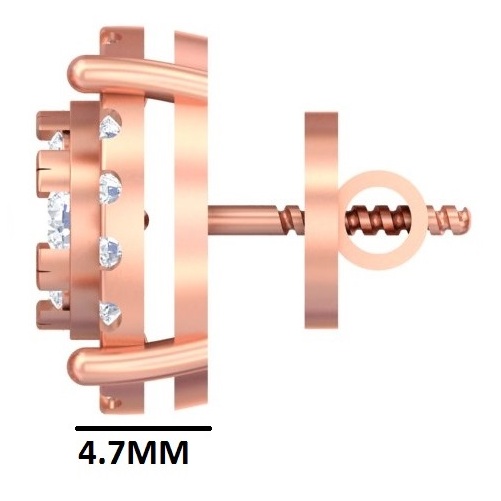 Double-Halo Cluster Illusion Stud Earrings