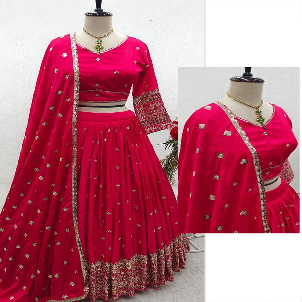 Pink Renuka - Design: Embroidery Lehenga