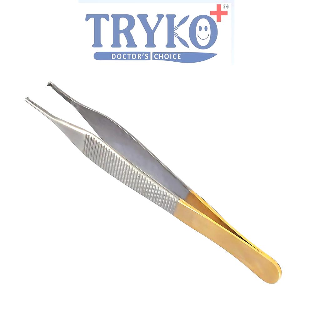 Adson Micro Dissecting Forceps Tc Toothed 6 Inch Brand Tryko+ - Application: Hospital