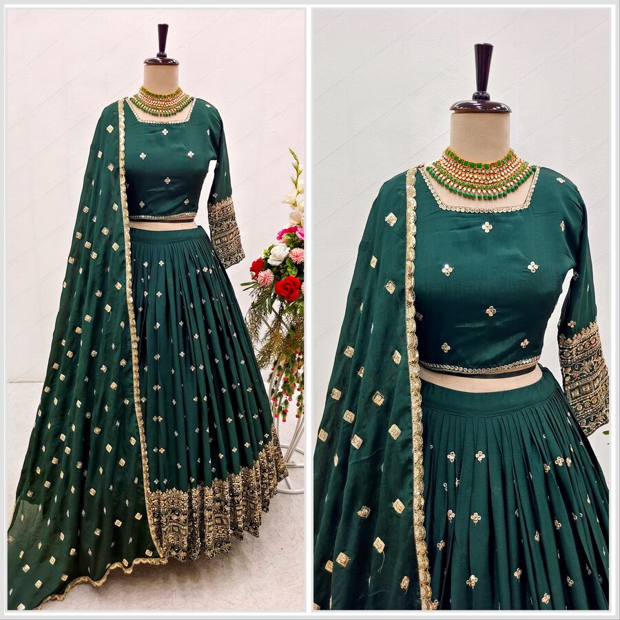 Green Renuka Lehenga