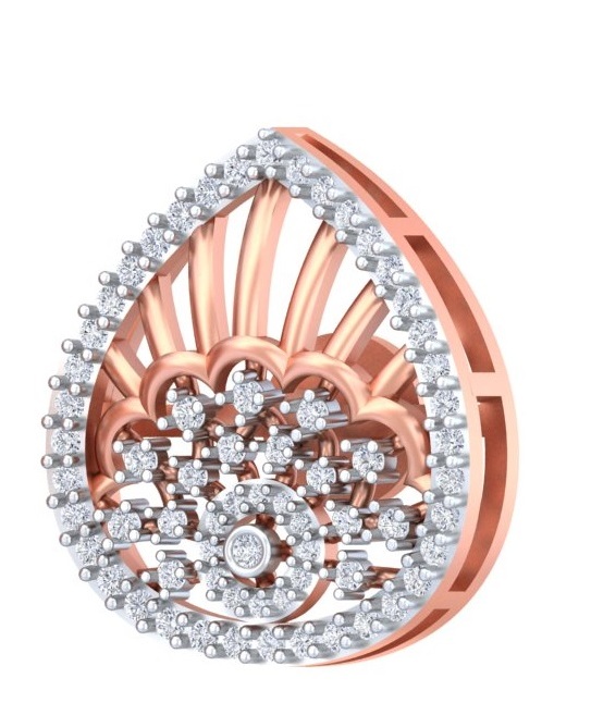 Pear-Shaped Sunburst Filigree Stud Earrings