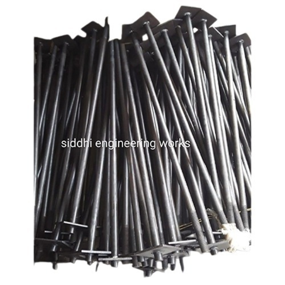 Anchor Plate Foundation Bolt - Color: Black