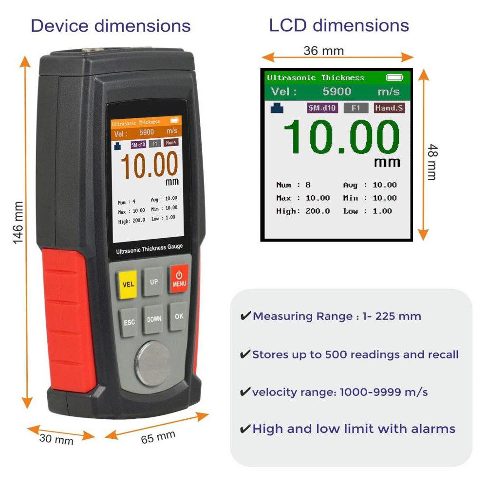 DIGITAL ULTRASONIC THICKNESS GAUGE KIRTI-UTG-300