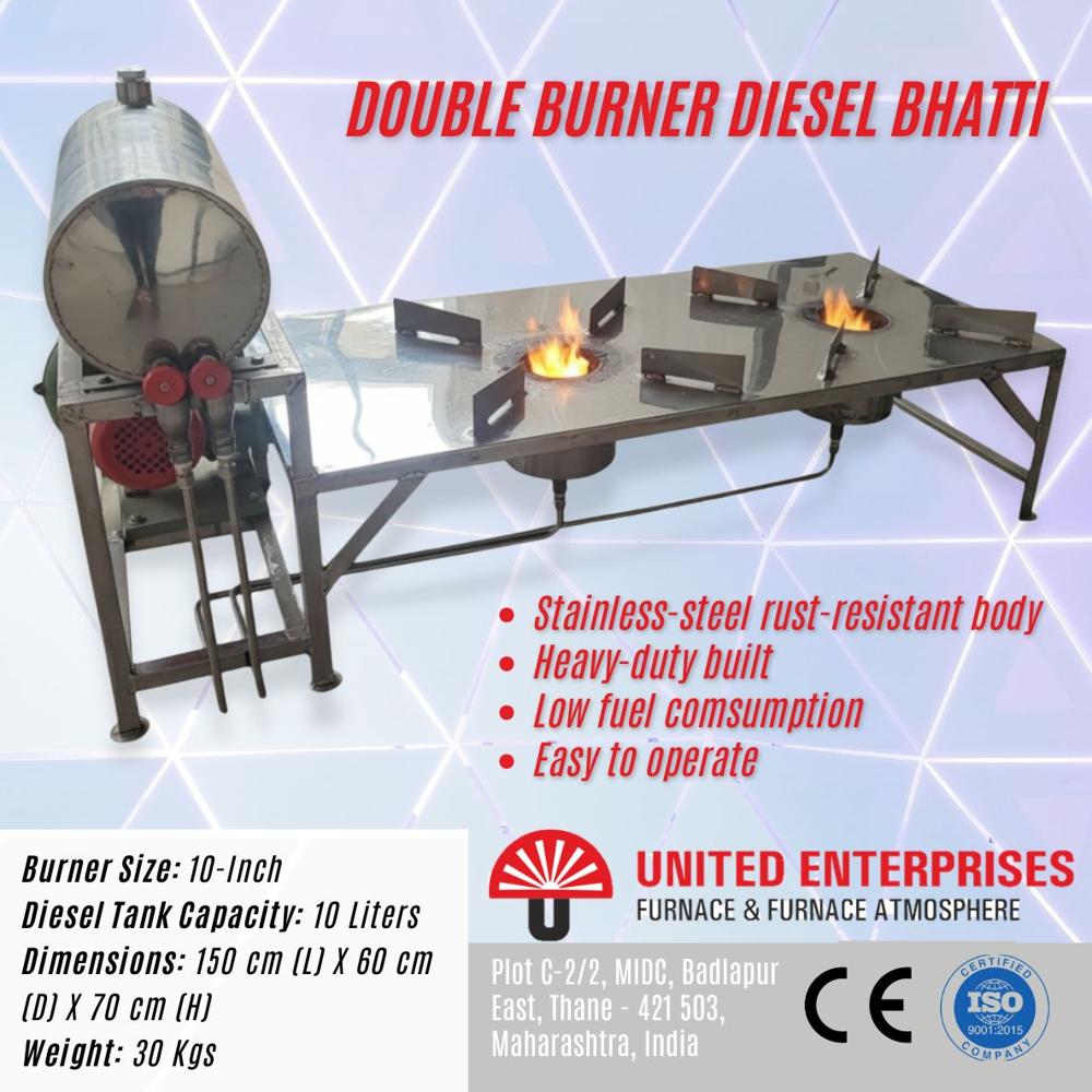 Double Burner Diesel Bhatti - Height: 2 Foot (ft)
