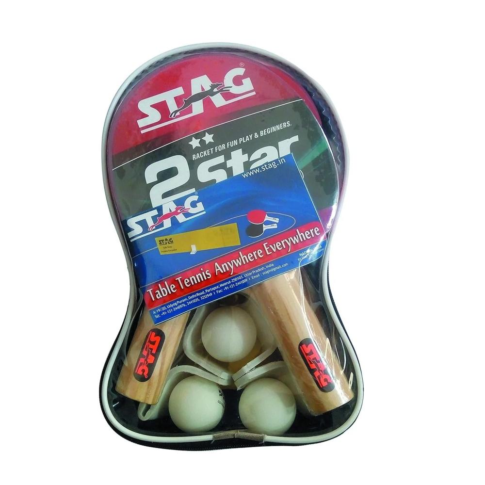 STAG 2 STAR ANYWHERE PLAY SET WITH 4 BATS ,1 NET, 3 BALLS TABLE TENNIS KIT