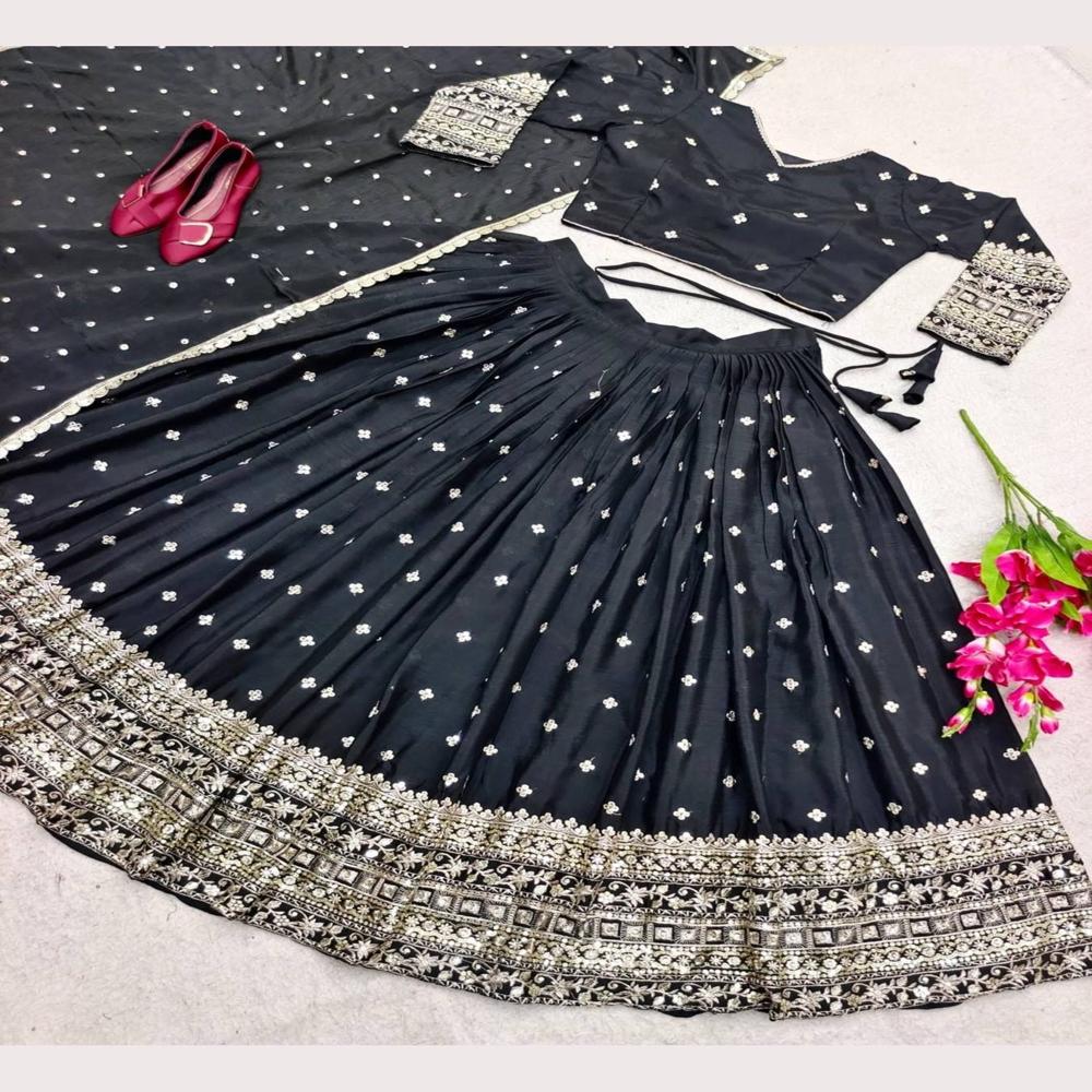 Black Renuka Lehenga