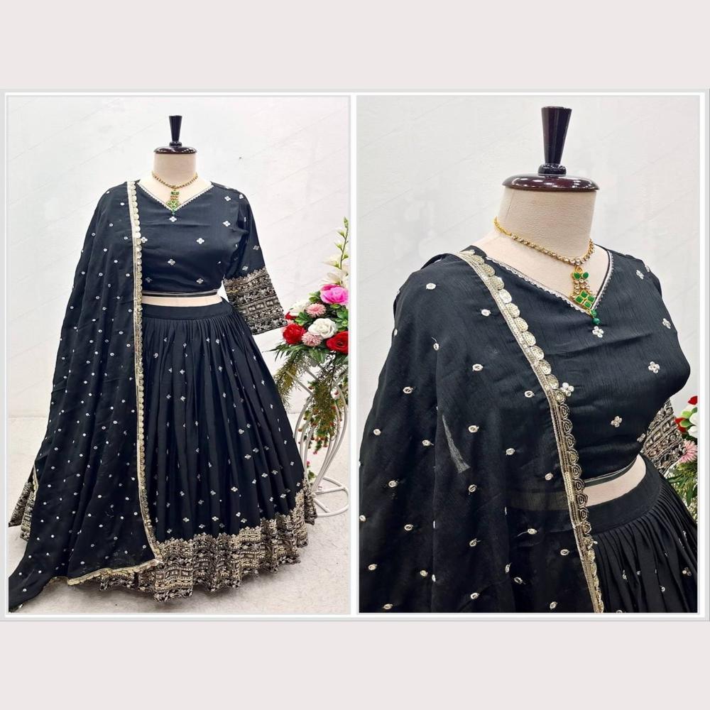 Black Renuka Lehenga