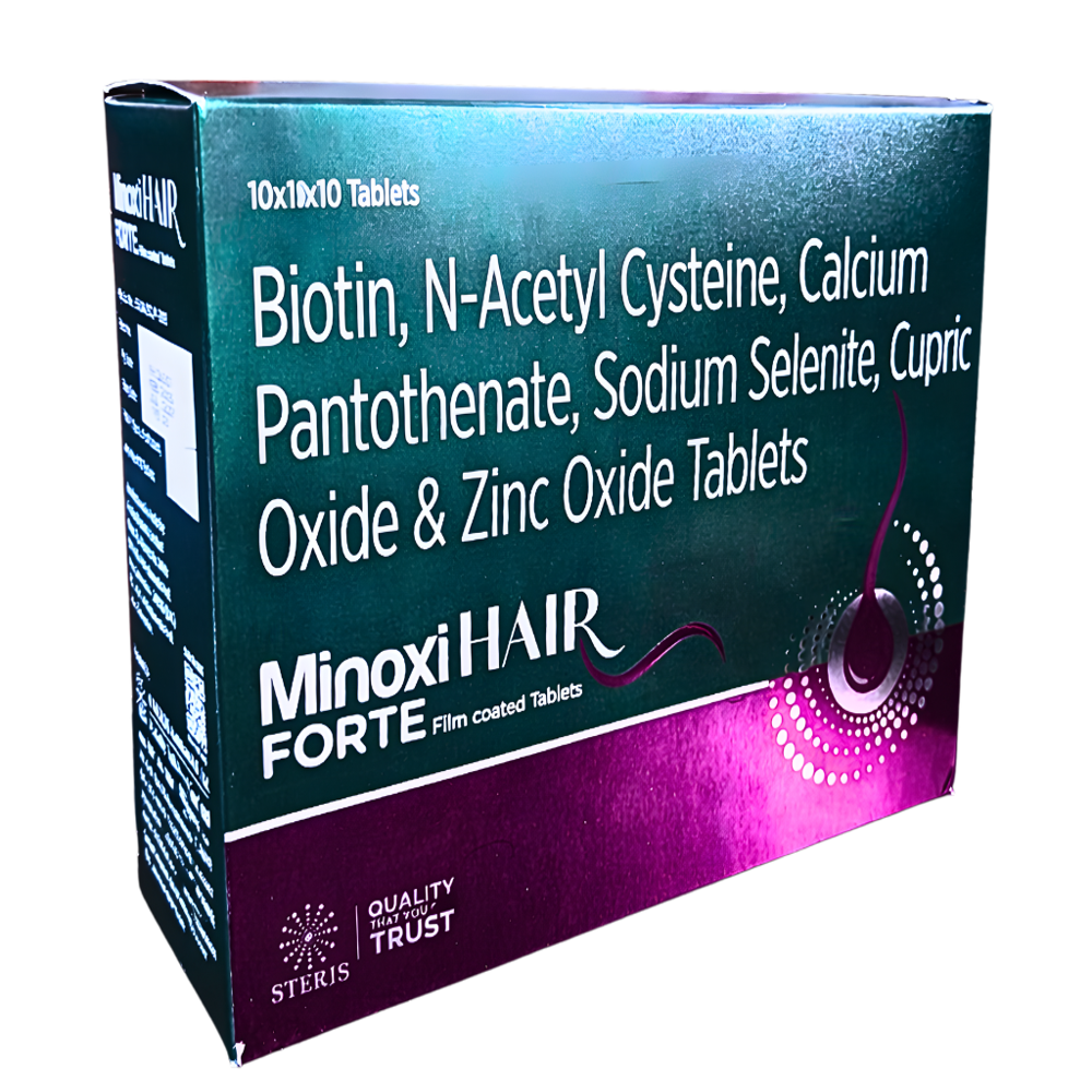 Biotin,n-acetyl Cysteine,calcium Pantothenate,sodium Selenite,cupric Oxide & Zinc Oxide Tablets - Brand Name: Minoxihair Forte
