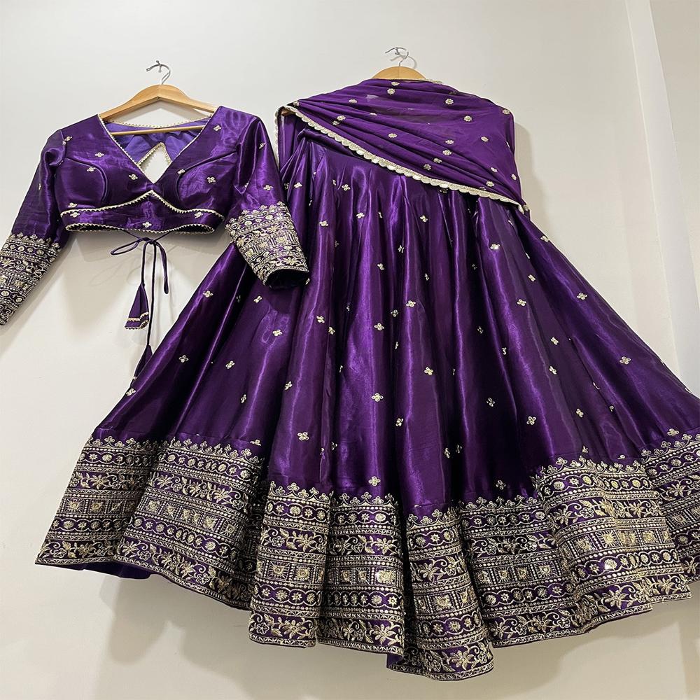 Purple Renuka Lehenga