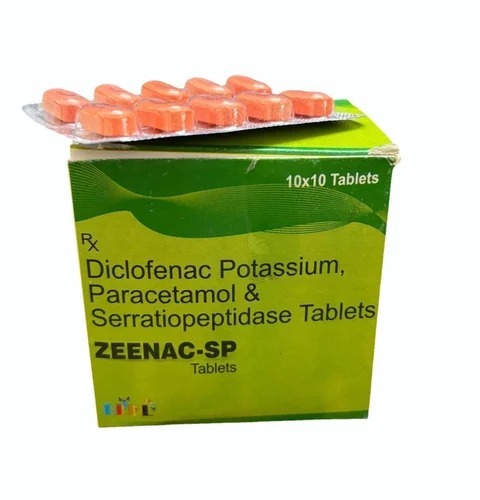 Diclofenac Potassium Paracetamol Serratiopeptidase Tablets