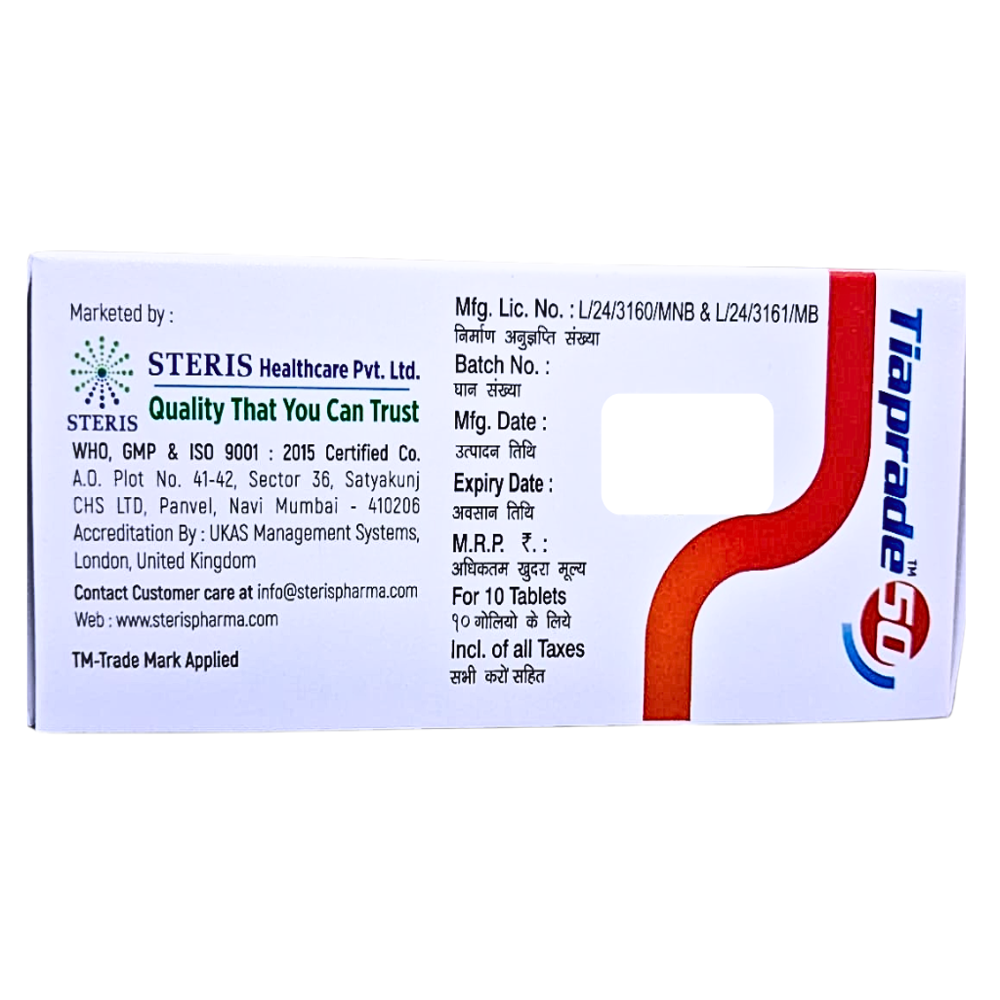 Tiapride Hydrochloride Tablets 50 mg