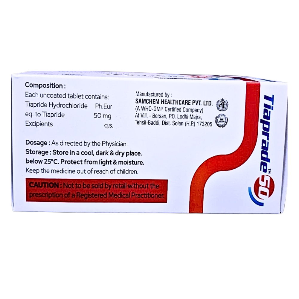 Tiapride Hydrochloride Tablets 50 mg