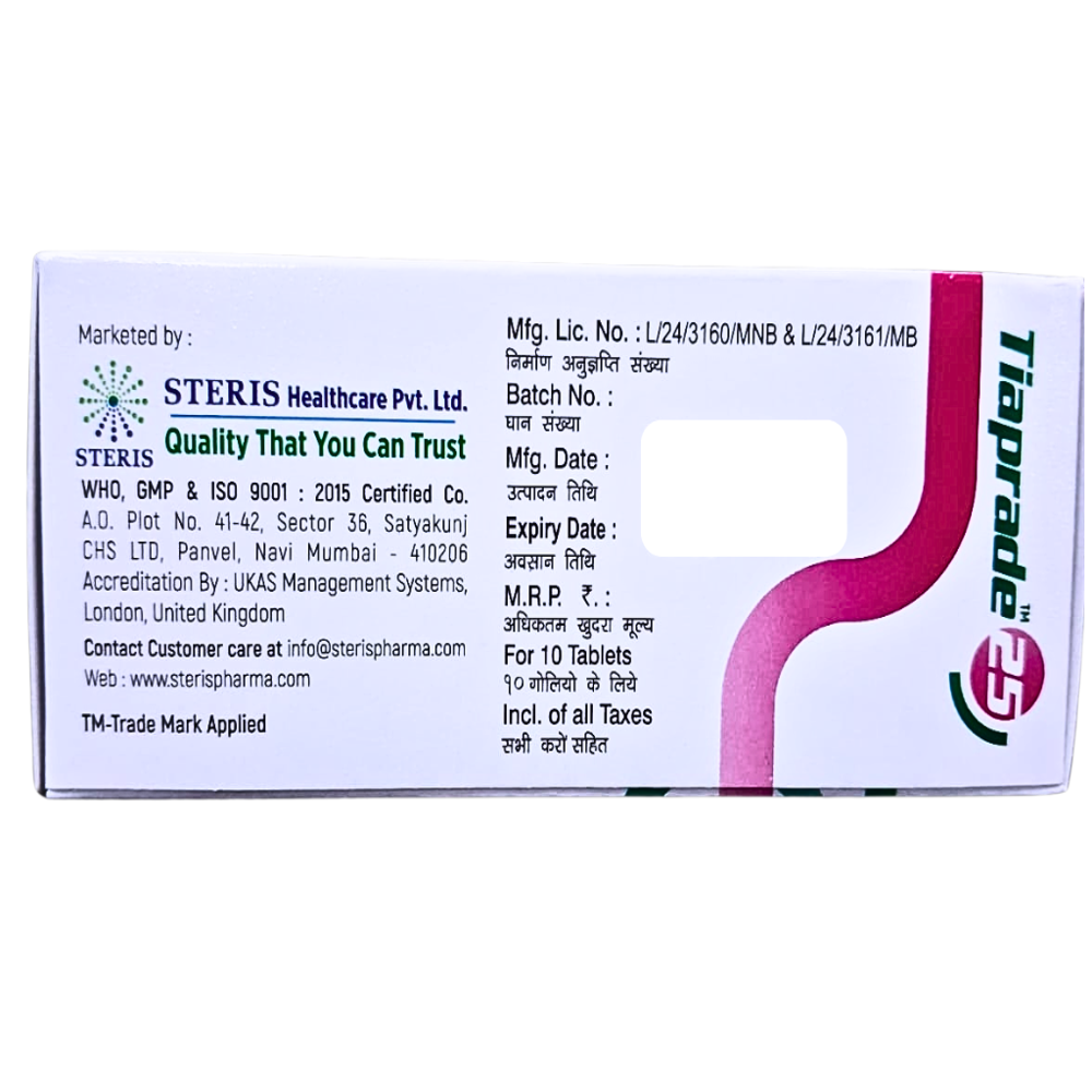 Tiapride Hydrochloride Tablets 25 mg