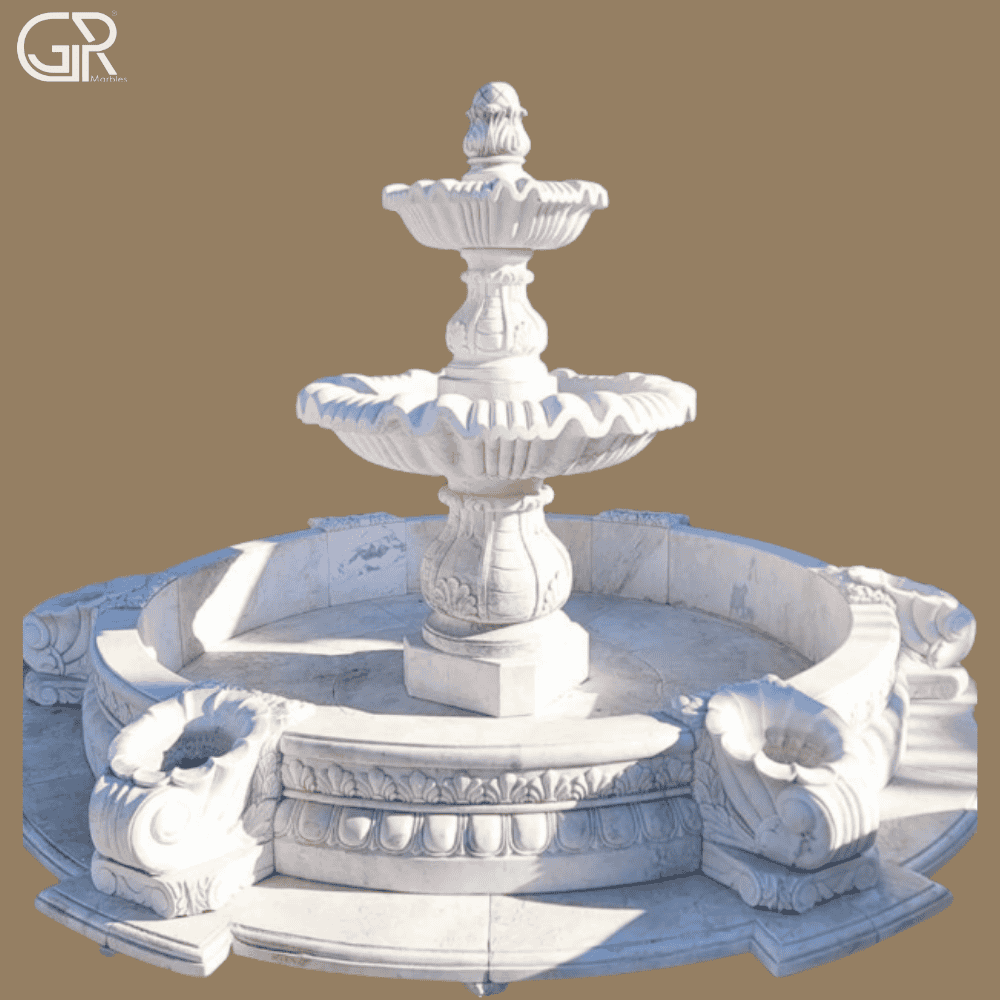White Marble Water Fountain