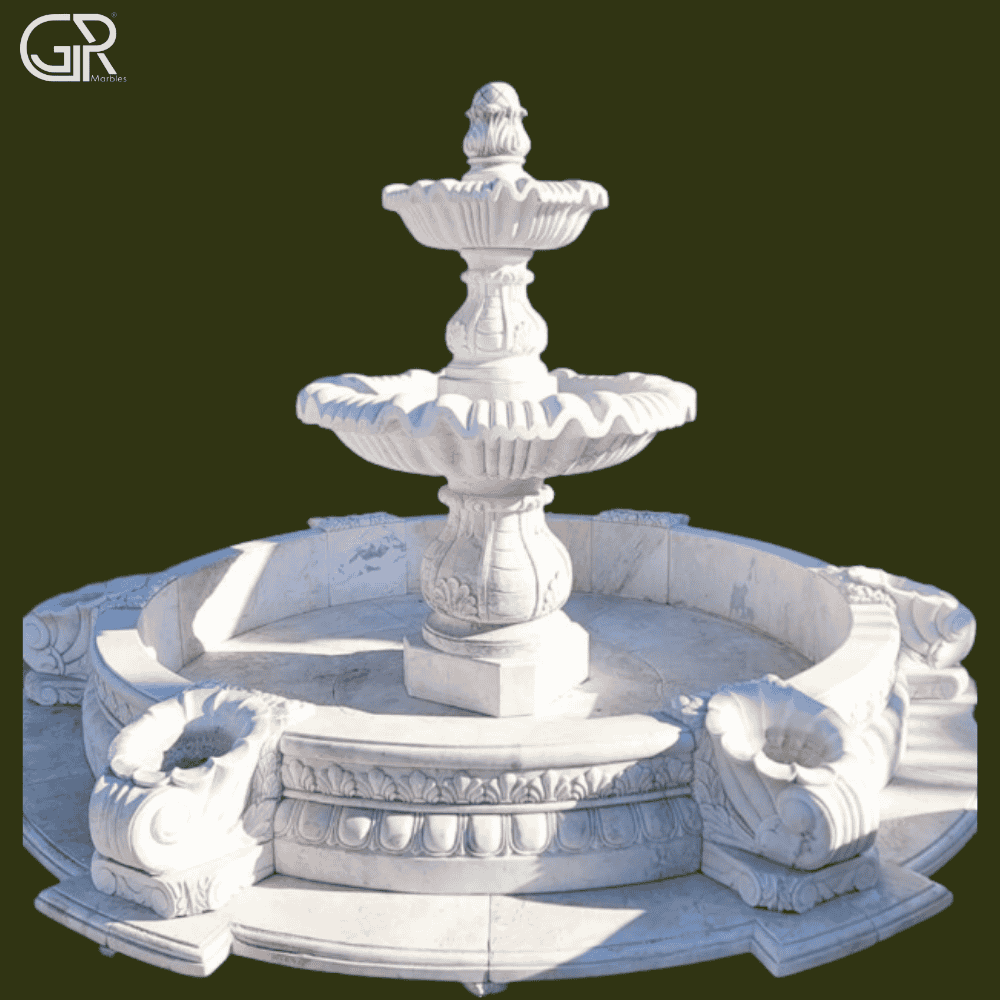 White Marble Water Fountain