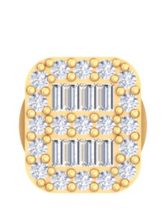 Geometric Baguette Halo Studs