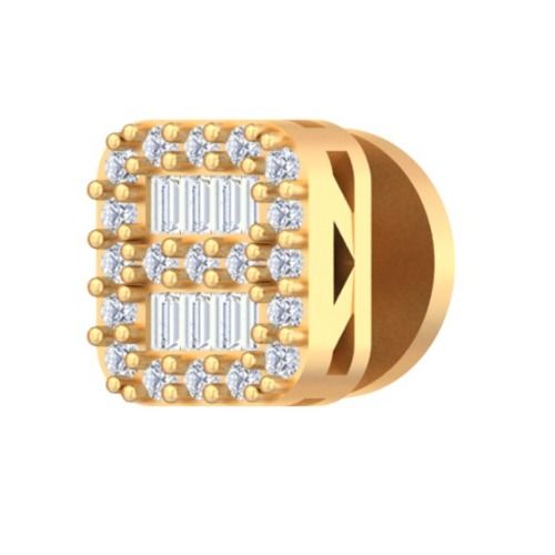 Geometric Baguette Halo Studs