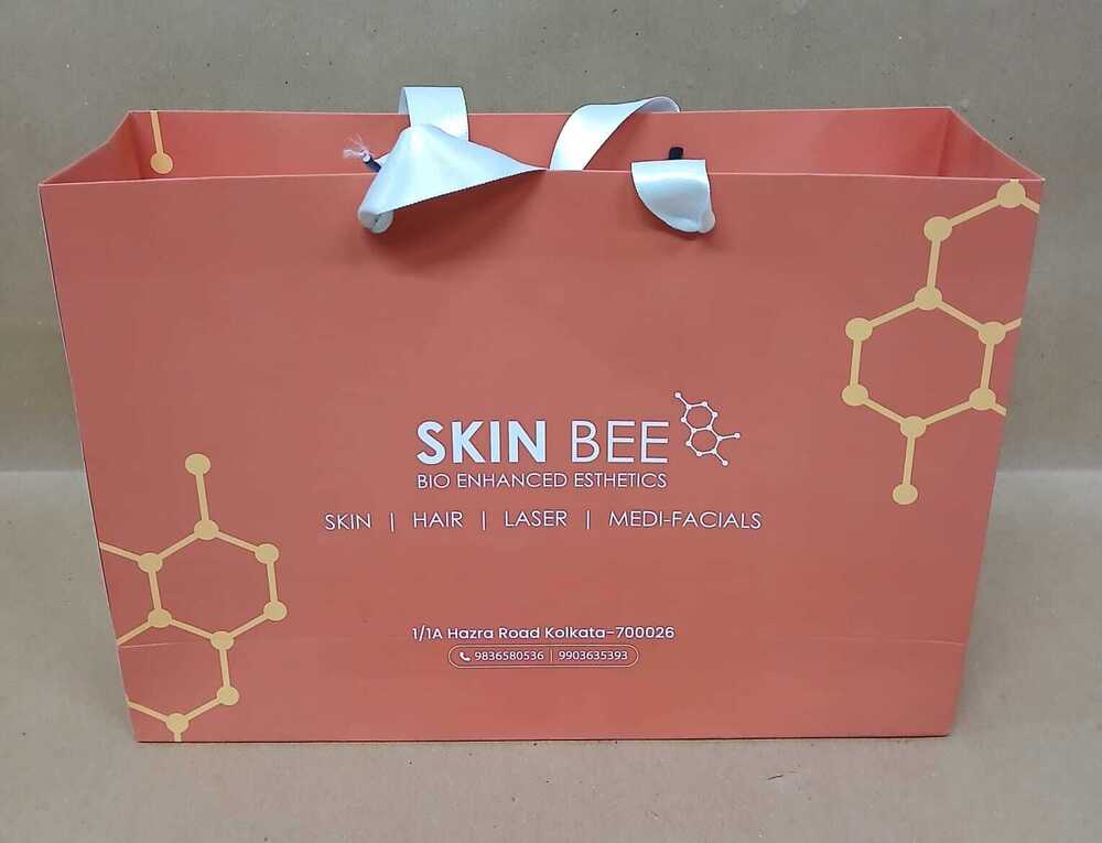 Ribon Handle Customized Paper Bag