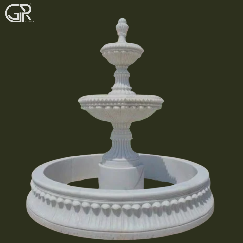 carving marble fountain