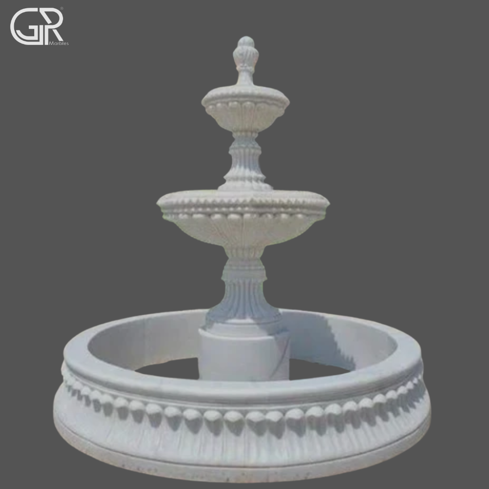 carving marble fountain