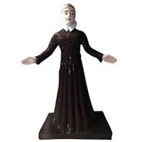 Frp Nun Statue - Fiber Reinforced Polymer, 24x18x60 Inches, White With Natural Tones | Uv-resistant, Weatherproof, Pedestal Mountable